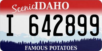 ID license plate I642899