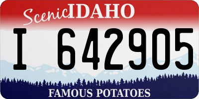 ID license plate I642905