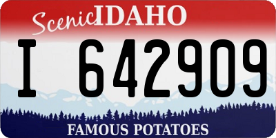 ID license plate I642909
