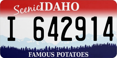 ID license plate I642914