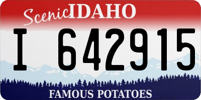 ID license plate I642915