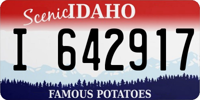 ID license plate I642917