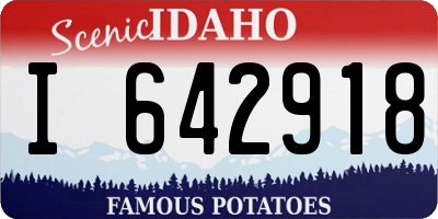 ID license plate I642918