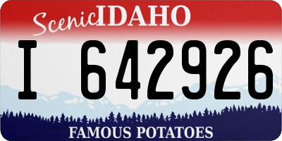 ID license plate I642926