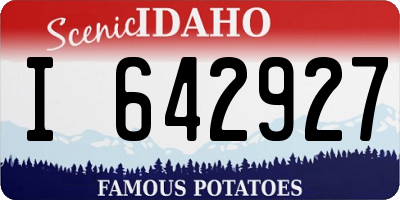 ID license plate I642927