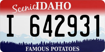 ID license plate I642931