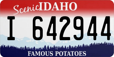 ID license plate I642944