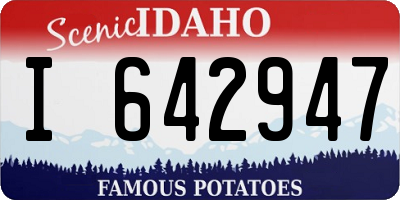ID license plate I642947