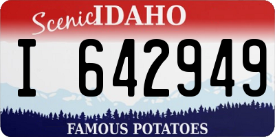 ID license plate I642949