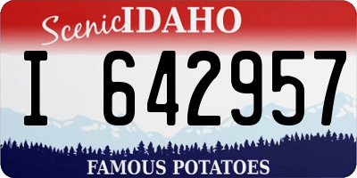 ID license plate I642957