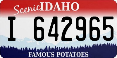 ID license plate I642965