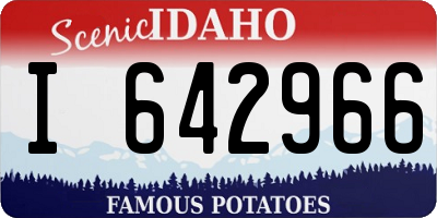 ID license plate I642966
