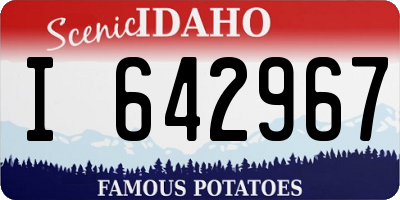 ID license plate I642967