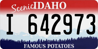 ID license plate I642973