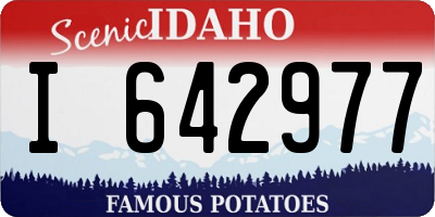 ID license plate I642977