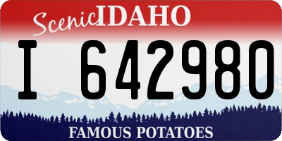 ID license plate I642980
