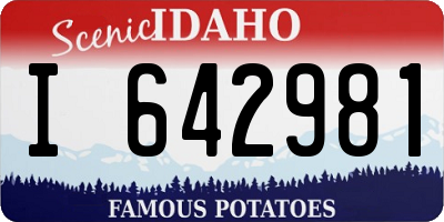 ID license plate I642981