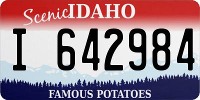 ID license plate I642984