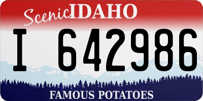 ID license plate I642986