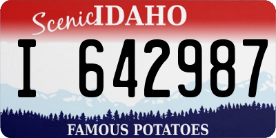 ID license plate I642987