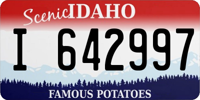 ID license plate I642997