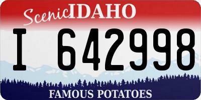 ID license plate I642998