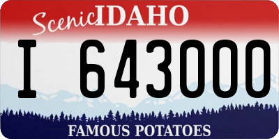 ID license plate I643000