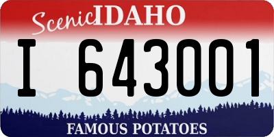 ID license plate I643001