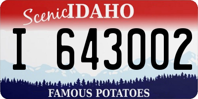 ID license plate I643002