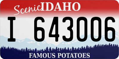 ID license plate I643006