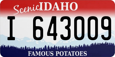 ID license plate I643009