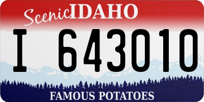 ID license plate I643010
