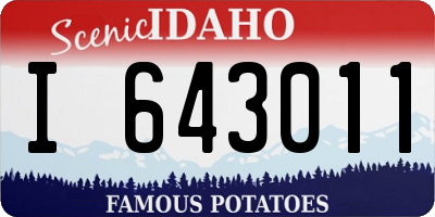 ID license plate I643011
