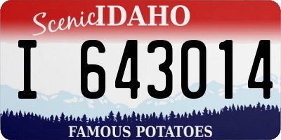 ID license plate I643014