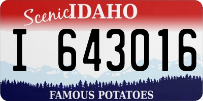 ID license plate I643016