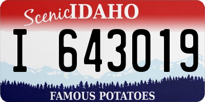 ID license plate I643019