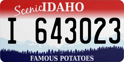 ID license plate I643023