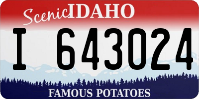 ID license plate I643024