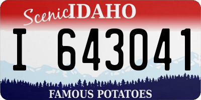 ID license plate I643041