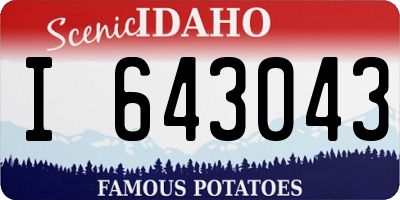 ID license plate I643043
