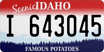 ID license plate I643045