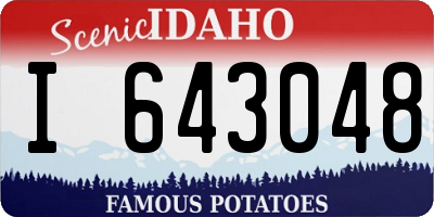 ID license plate I643048