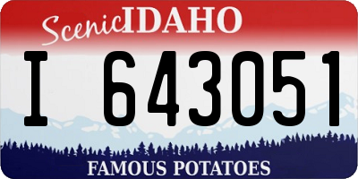 ID license plate I643051
