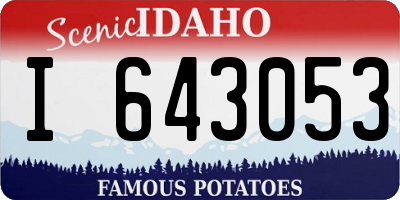 ID license plate I643053