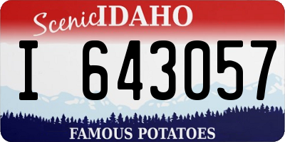 ID license plate I643057