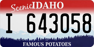 ID license plate I643058