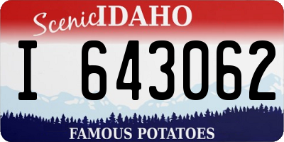 ID license plate I643062