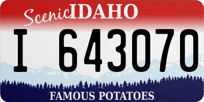 ID license plate I643070
