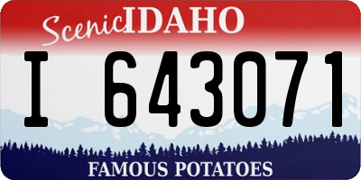 ID license plate I643071