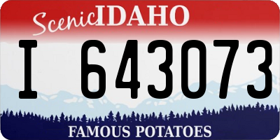 ID license plate I643073